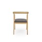 Scaun living/sufragerie Halmar Azul 2, structura din lemn, tapiterie catifea, gri/maro Scaun living/sufragerie Halmar Azul 2, structura din lemn, tapiterie catifea, gri/maro