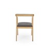 Scaun living/sufragerie Halmar Azul 2, cadru lemn, stil modern, 50x53x79x44cm, textil, gri/maro