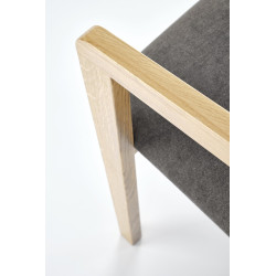 Scaun living/sufragerie Halmar Azul 2, cadru lemn, stil modern, 50x53x79x44cm, textil, gri/maro