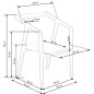 Scaun living/sufragerie Halmar Azul 2, structura din lemn, tapiterie catifea, gri/maro Scaun living/sufragerie Halmar Azul 2, structura din lemn, tapiterie catifea, gri/maro
