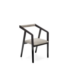 Scaun tapitat living/sufragerie Halmar Azul, cadru lemn, stil modern, 50x53x79x44cm, catifea, gri/negru