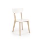 Scaun in stil scandinav pentru bucatarie sau dining, cadru din MDF, alb/natur, 45x50x81x47 cm Scaun in stil scandinav pentru bucatarie sau dining, cadru din MDF, alb/natur, 45x50x81x47 cm