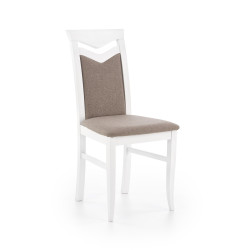 Scaun dining/bucatarie Halmar Citrone, cadru lemn, stil clasic, 44x43x96cm, textil, bej/alb