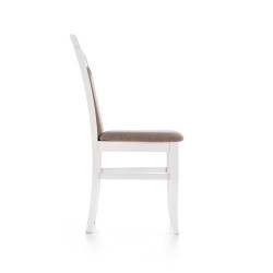 Scaun dining/bucatarie Halmar Citrone, cadru lemn, stil clasic, 44x43x96cm, textil, bej/alb