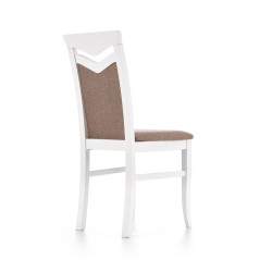 Scaun dining/bucatarie Halmar Citrone, cadru lemn, stil clasic, 44x43x96cm, textil, bej/alb
