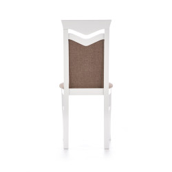 Scaun dining/bucatarie Halmar Citrone, cadru lemn, stil clasic, 44x43x96cm, textil, bej/alb