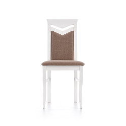 Scaun dining/bucatarie Halmar Citrone, cadru lemn, stil clasic, 44x43x96cm, textil, bej/alb