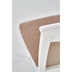 Scaun dining/bucatarie Halmar Citrone, cadru lemn, stil clasic, 44x43x96cm, textil, bej/alb