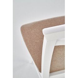 Scaun dining/bucatarie Halmar Citrone, cadru lemn, stil clasic, 44x43x96cm, textil, bej/alb