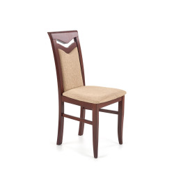 Scaun dining/bucatarie Halmar Citrone, cadru lemn, stil clasic, 44x43x96cm, textil, bej/wenge