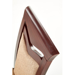 Scaun dining/bucatarie Halmar Citrone, cadru lemn, stil clasic, 44x43x96cm, textil, bej/wenge