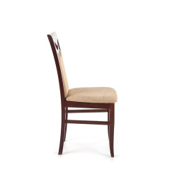 Scaun dining/bucatarie Halmar Citrone, cadru lemn, stil clasic, 44x43x96cm, textil, bej/wenge