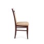 Scaun de bucatarie cu design traditional, tapierie si lemn, crem/nuca inchisa, 44 x 43 x 96 cm Scaun de bucatarie cu design traditional, tapierie si lemn, crem/nuca inchisa, 44 x 43 x 96 cm