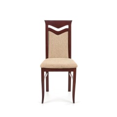 Scaun dining/bucatarie Halmar Citrone, cadru lemn, stil clasic, 44x43x96cm, textil, bej/wenge