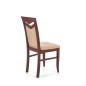 Scaun de bucatarie cu design traditional, tapierie si lemn, crem/nuca inchisa, 44 x 43 x 96 cm Scaun de bucatarie cu design traditional, tapierie si lemn, crem/nuca inchisa, 44 x 43 x 96 cm
