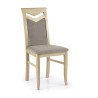 Scaun dining/bucatarie Halmar Citrone, cadru lemn, stil clasic, 44x43x96cm, textil, bej/maro