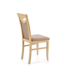 Scaun dining/bucatarie Halmar Citrone, cadru lemn, stil clasic, 44x43x96cm, textil, bej/maro