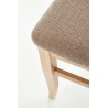 Scaun dining/bucatarie Halmar Citrone, cadru lemn, stil clasic, 44x43x96cm, textil, bej/maro