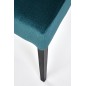 Scaun cu tapiterie din catifea verde, cadru din lemn, pentru living, 42x58x97x49 cm