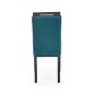 Scaun cu tapiterie din catifea verde, cadru din lemn, pentru living, 42x58x97x49 cm