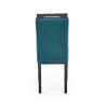 Scaun tapitat living/sufragerie Halmar Clarion 2, cadru lemn, stil clasic, 42x58x97x49cm, catifea, verde