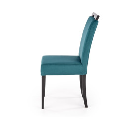 Scaun tapitat living/sufragerie Halmar Clarion 2, cadru lemn, stil clasic, 42x58x97x49cm, catifea, verde