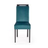 Scaun tapitat living/sufragerie Halmar Clarion 2, cadru lemn, stil clasic, 42x58x97x49cm, catifea, verde