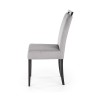 Scaun tapitat living/sufragerie Halmar Clarion 2, cadru lemn, stil clasic, 42x58x97x49cm, catifea, gri