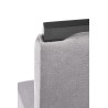 Scaun tapitat living/sufragerie Halmar Clarion 2, cadru lemn, stil clasic, 42x58x97x49cm, catifea, gri