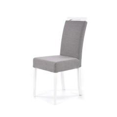 Scaun tapitat living/sufragerie Halmar Clarion, cadru lemn, stil clasic, 42x58x97x49cm, stofa, gri