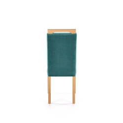 Scaun tapitat living/sufragerie Halmar Clarion, cadru lemn, stil clasic, 42x58x97x49cm, catifea, verde