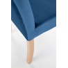 Scaun tapitat living/sufragerie Halmar Clarion, cadru lemn, stil clasic, 42x58x97x49cm, catifea, albastru