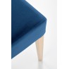 Scaun tapitat living/sufragerie Halmar Clarion, cadru lemn, stil clasic, 42x58x97x49cm, catifea, albastru