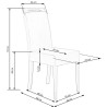 Scaun tapitat living/sufragerie Halmar Clarion, cadru lemn, stil clasic, 42x58x97x49cm, catifea, albastru