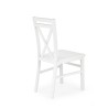 Scaun dining/bucatarie Halmar Dariusz 2, cadru lemn, stil clasic, 45x43x90cm, MDF/textil, alb