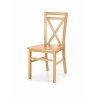 Scaun dining/bucatarie Halmar Dariusz 2, cadru lemn, stil clasic, 45x43x90cm, MDF/textilF, bej
