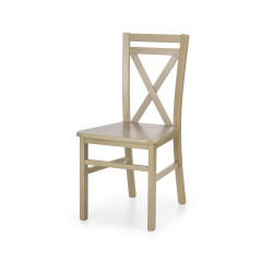 Scaun dining/bucatarie Halmar Dariusz 2, cadru lemn, stil clasic, 45x43x90cm, MDF/textil, stejar