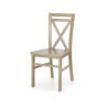 Scaun dining/bucatarie Halmar Dariusz 2, cadru lemn, stil clasic, 45x43x90cm, MDF/textil, stejar