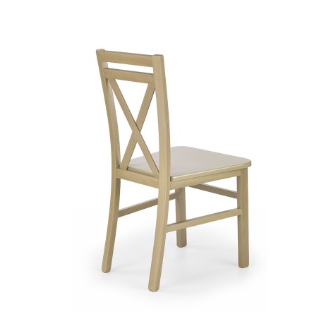 Scaun din lemn pentru dining/bucatarie, spatar in X, cadru stejar, inaltime 90 cm, latime 45 cm