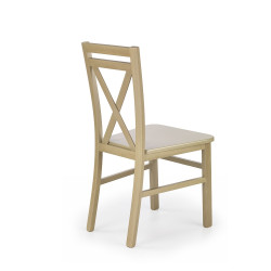 Scaun dining/bucatarie Halmar Dariusz 2, cadru lemn, stil clasic, 45x43x90cm, MDF/textil, stejar