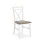 Scaun dining/bucatarie, spatar in X, sezut tapitat, MDF alb, inaltime 90 cm Scaun dining/bucatarie, spatar in X, sezut tapitat, MDF alb, inaltime 90 cm