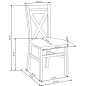 Scaun dining/bucatarie, spatar in X, sezut tapitat, MDF alb, inaltime 90 cm Scaun dining/bucatarie, spatar in X, sezut tapitat, MDF alb, inaltime 90 cm
