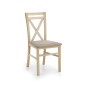 Scaun Halmar Dariusz pentru dining/bucatarie, stil clasic, cadru lemn, tapitat, 45x43x90 cm, maro/bej