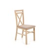 Scaun dining/bucatarie Halmar Dariusz, cadru lemn, stil clasic, 45x43x90cm, MDF/textil, maro/bej