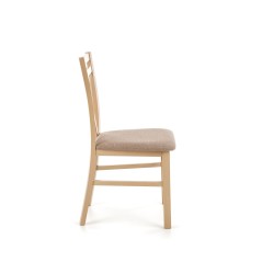 Scaun dining/bucatarie Halmar Dariusz, cadru lemn, stil clasic, 45x43x90cm, MDF/textil, maro/bej