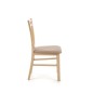 Scaun Halmar Dariusz pentru dining/bucatarie, stil clasic, cadru lemn, tapitat, 45x43x90 cm, maro/bej