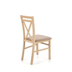 Scaun dining/bucatarie Halmar Dariusz, cadru lemn, stil clasic, 45x43x90cm, MDF/textil, maro/bej