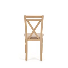 Scaun dining/bucatarie Halmar Dariusz, cadru lemn, stil clasic, 45x43x90cm, MDF/textil, maro/bej