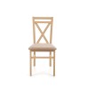 Scaun dining/bucatarie Halmar Dariusz, cadru lemn, stil clasic, 45x43x90cm, MDF/textil, maro/bej