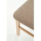 Scaun Halmar Dariusz pentru dining/bucatarie, stil clasic, cadru lemn, tapitat, 45x43x90 cm, maro/bej